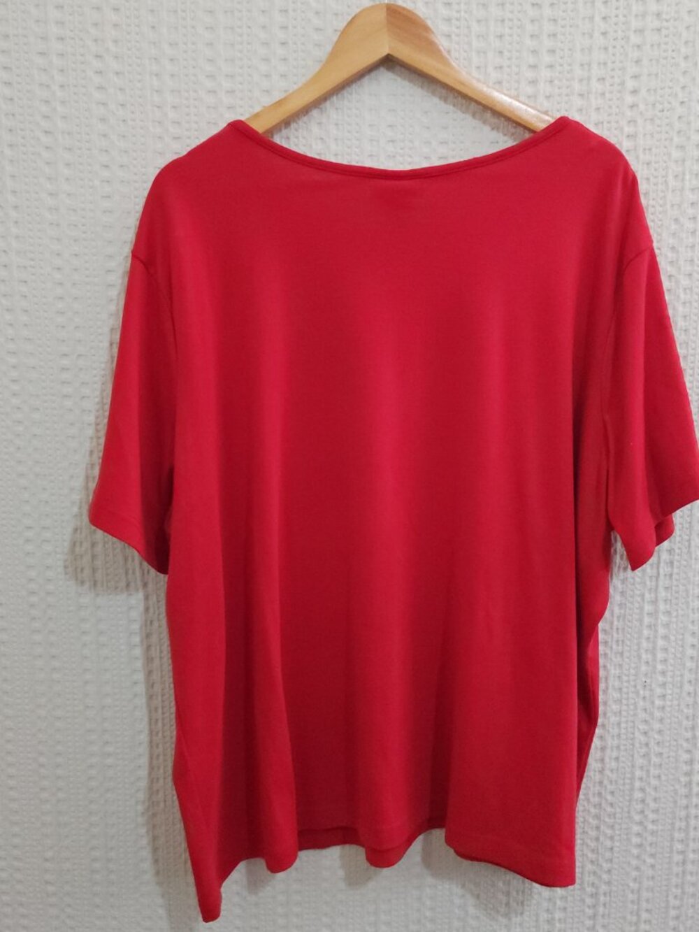 Avenue Y2K Rhinestone Heart Tee Women's Plus Size 30/32 Red Bling Top - Picture 3 of 11